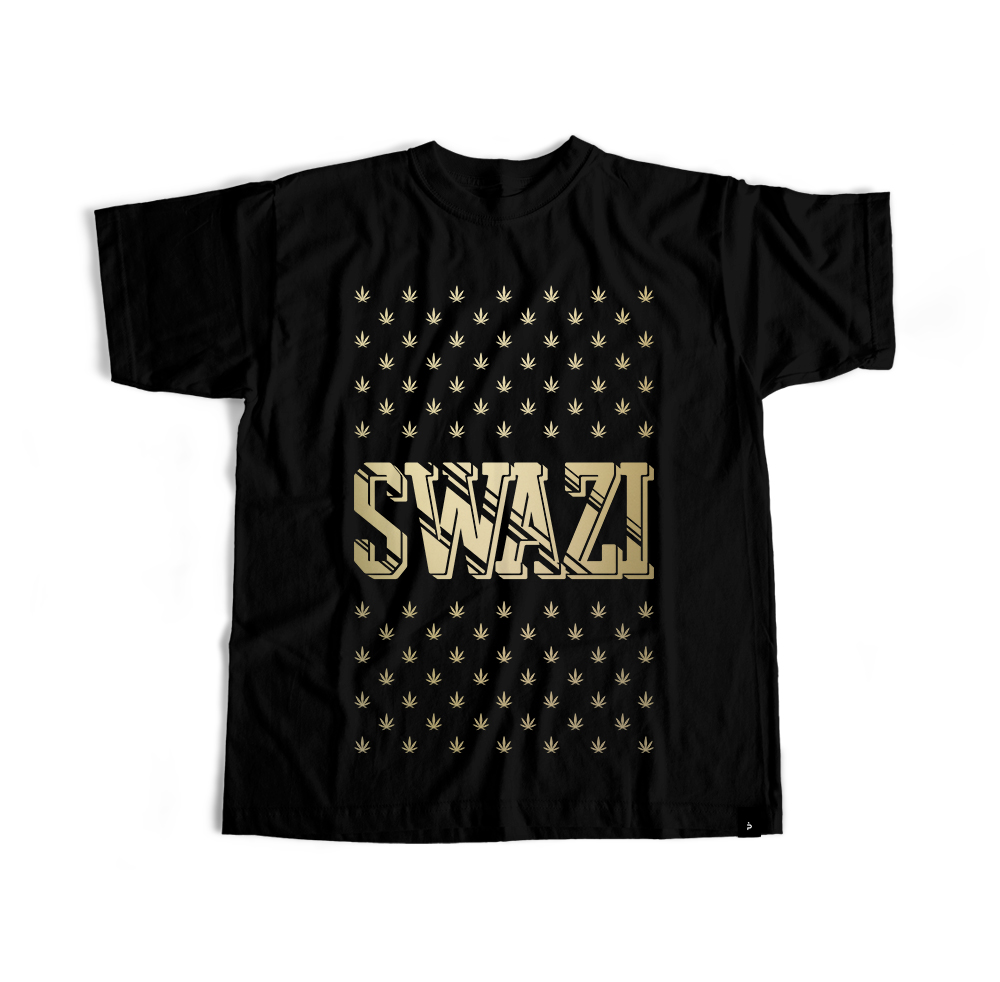 SWAZI_GOLD_black_tee_front_01