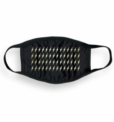 Gold lightning bolts mask