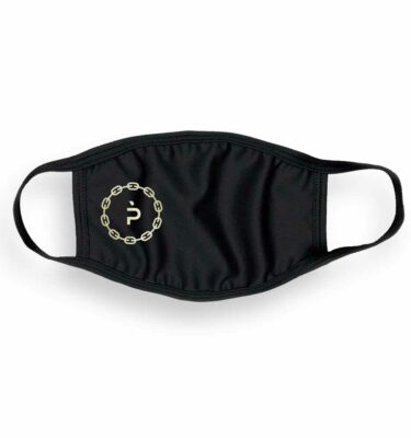 Gold logo mask